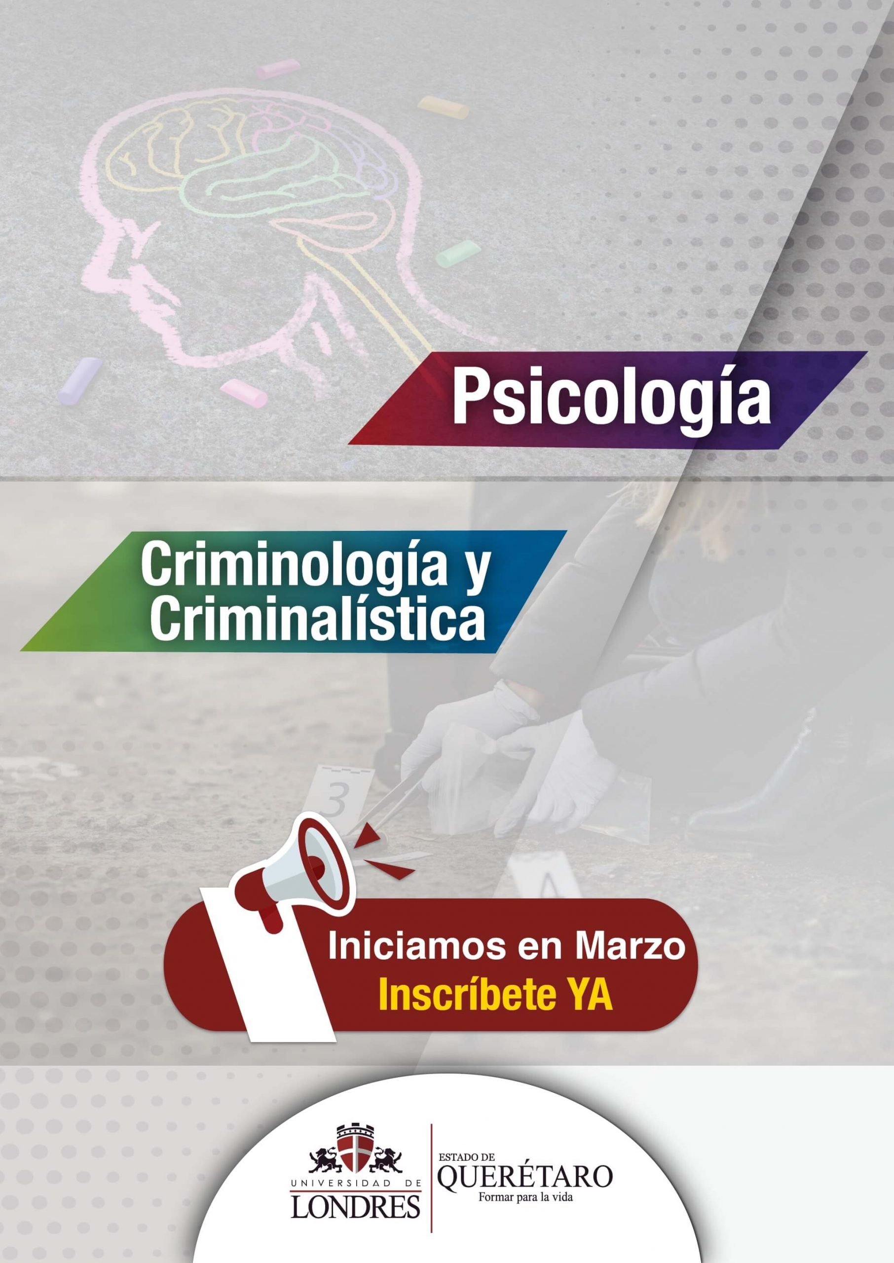 Psicología - Criminología y Criminalística. ¡Inscríbete ya!